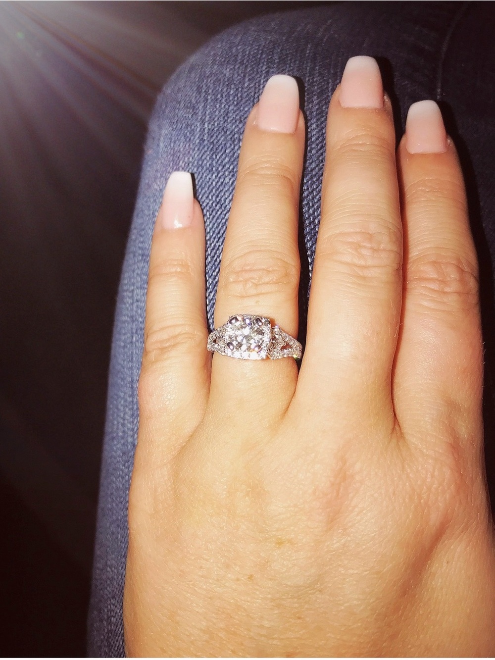 Princess cut engagement ring